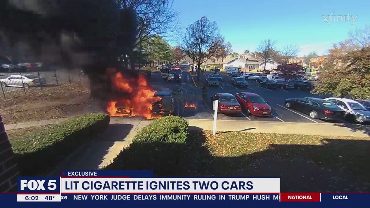 Discarded cigarette causes two cars to catch on fire in Frederick